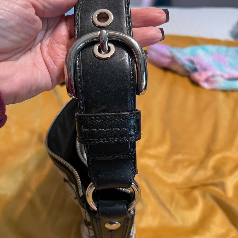 Coach Black Signature Hobo Braided Bag Monogram 11857 - Picture 5 of 9